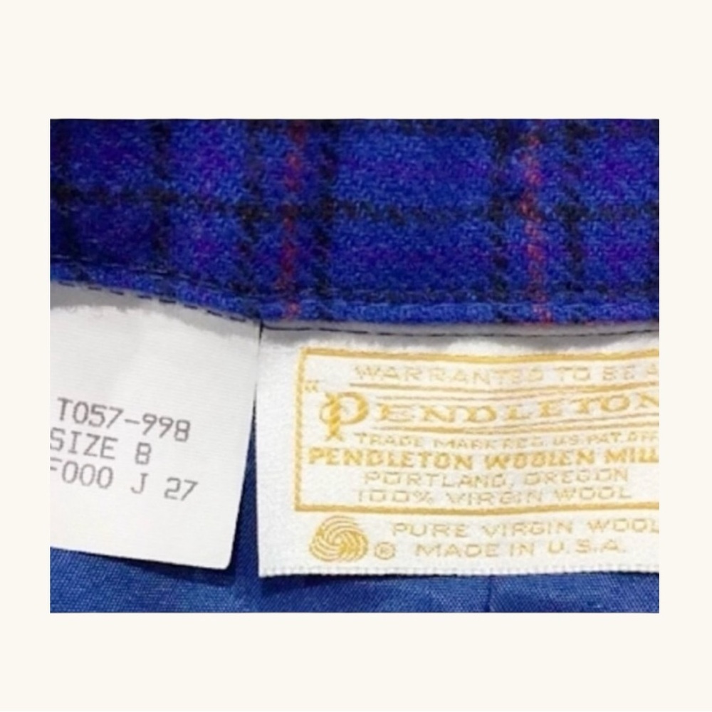 ✨ PENDLETON | Vintage Pure Virgin Wool Tartan Pencil Skirt – Size 8 - Picture 8 of 8